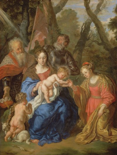 Die mystische Hochzeit der hl. Katharina, mit hl. Leopold und hl. Wilhelm, 1647 von Joachim von Sandrart